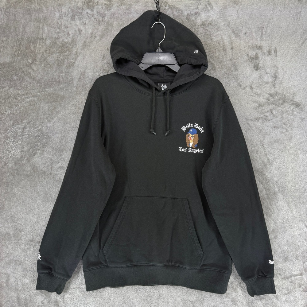 Bella Dona Los Angeles New Era Hoodie Black Dodgers Graphic Sweatshirt Mens M